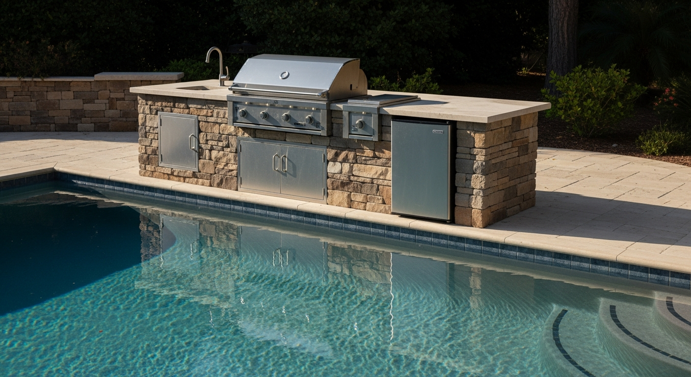 Natural Gas BBQ Island