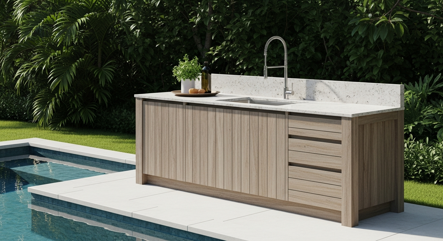 Outdoor Kitchen Cabinets with Sink