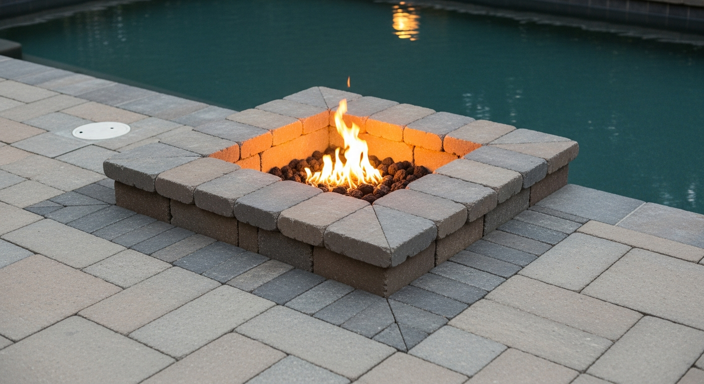 Fire Pit With Paving Stones