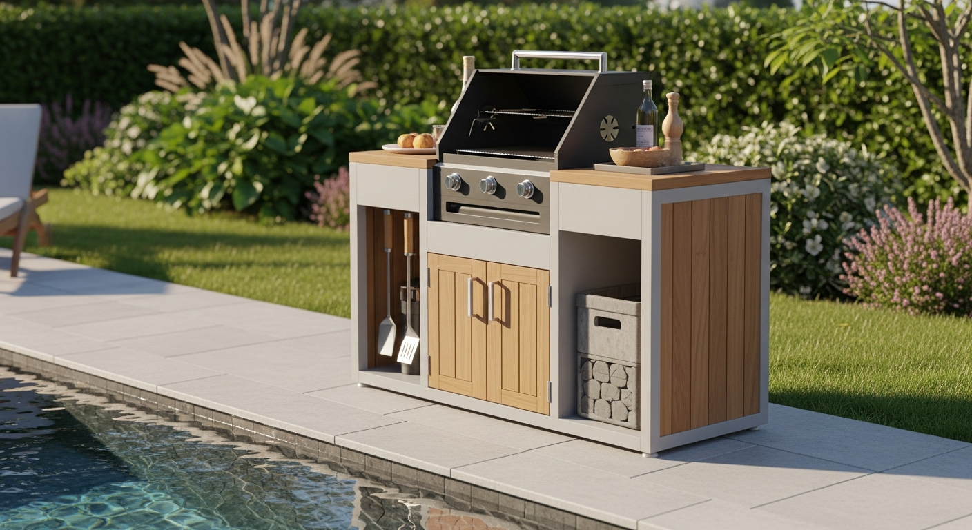 Outdoor BBQ Storage Cabinet