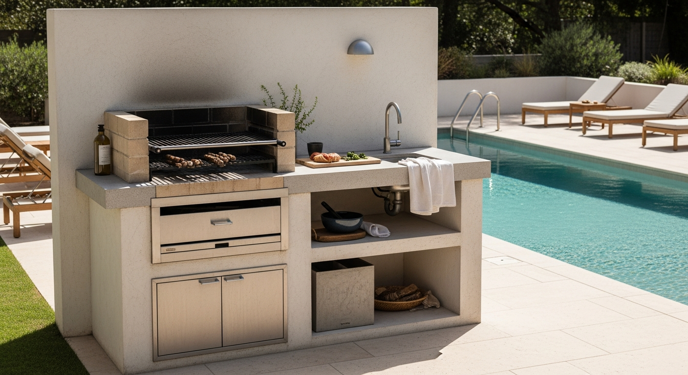 Small Outdoor BBQ Kitchen
