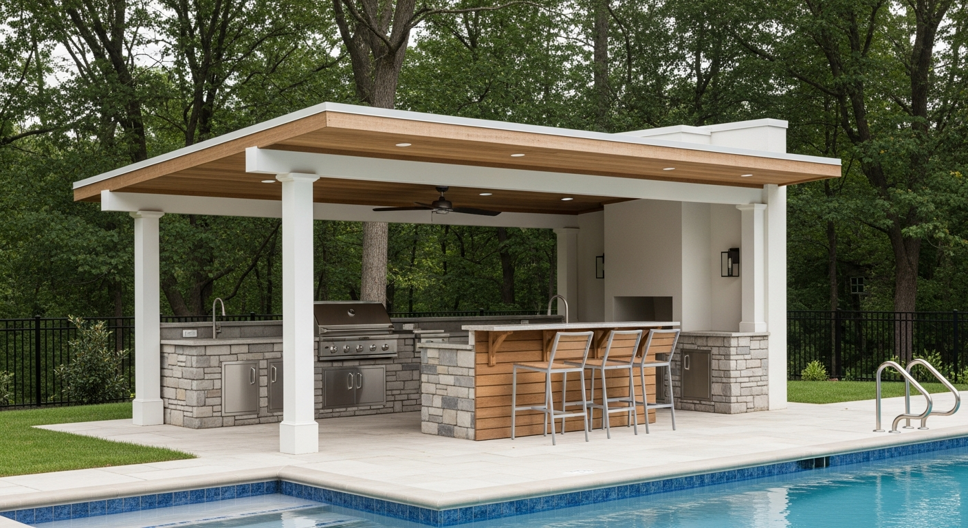 Covered Outdoor Kitchen Designs