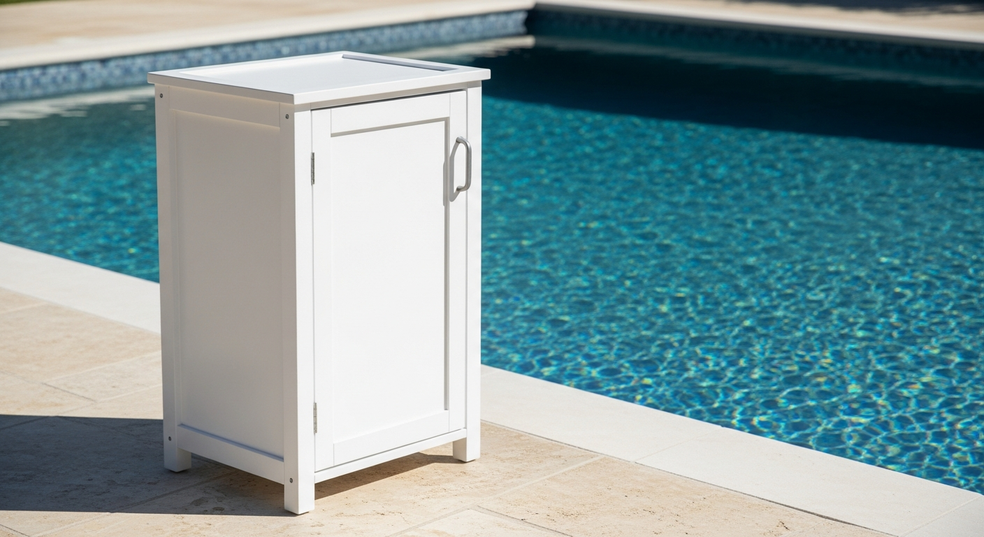 White Outdoor Cabinet
