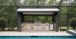 Enclosed Outdoor Kitchen