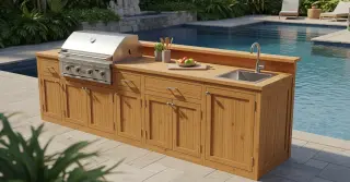 Outdoor Kitchen Teak