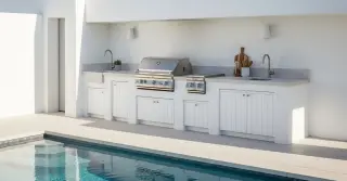 White Outdoor Kitchen